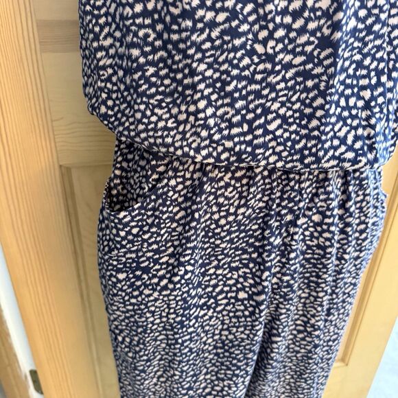 NANA USA Women's Black/Pink Jumpsuit Med Strapless Stretchy Waist Cropped Jogger - Picture 3 of 13